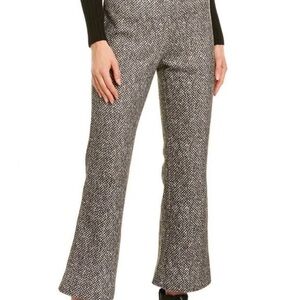 Tory Burch Black and White Tweed Flare Pants